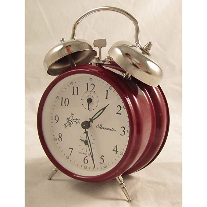 Sternreiter Double Bell Alarm Clock - Red