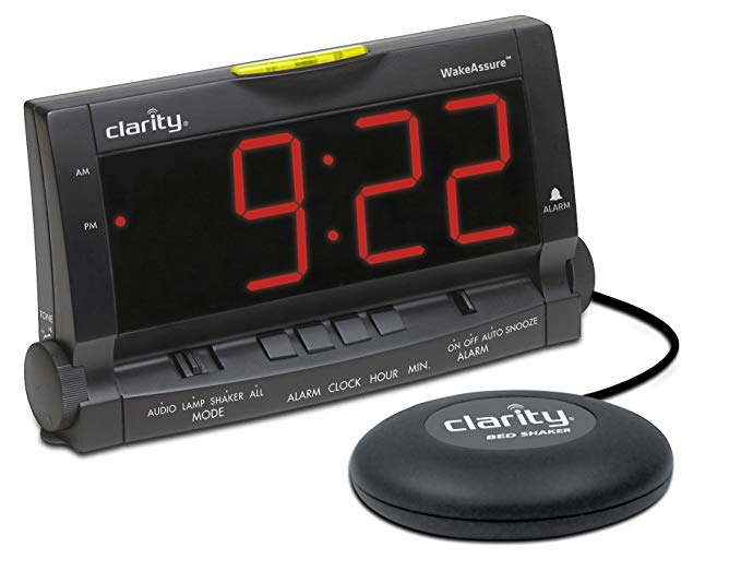 Clarity 00600.000 Wake Assure Extra Loud Alarm Clock with Bed Shaker