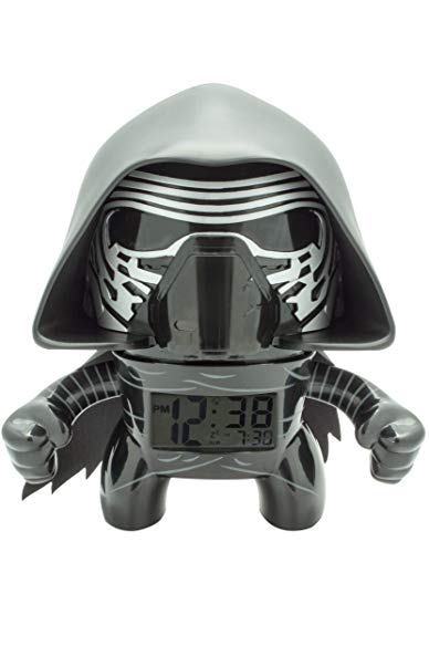 BulbBotz Star Wars Kylo Ren Kids Light up Alarm Clock | Black/Gray | Plastic | 7.5 inches Tall | LCD Display | boy Girl | Official