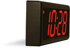 Inova Solutions 4-Digit PoE Network Clock - Black Aluminum - Red LEDs