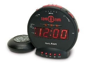 DeRoyal Sonic Bomb Extra Loud Alarm Clock 113dB Extra Loud Alarm And Super-Charged Bed Shaker