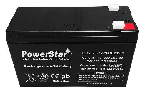 PowerStar- Longer Lasting 9AH FOR 12V 7AH Home Security Alarm System Battery Sealed SLA