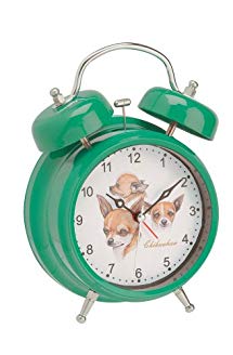 Chihuahua Vintage Double Bell Dog Alarm Clock