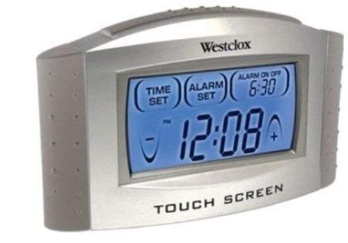 Westclox Touch Screen LCD Digital Alarm Clock with Temperature Display & Snooze