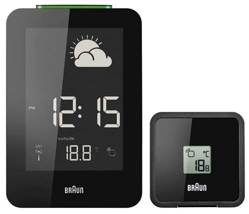 Digital Weather Station Alarm Clock Color: Black