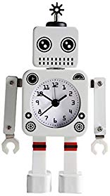 Torre & Tagus 901939A Robot Alarm Clock, White