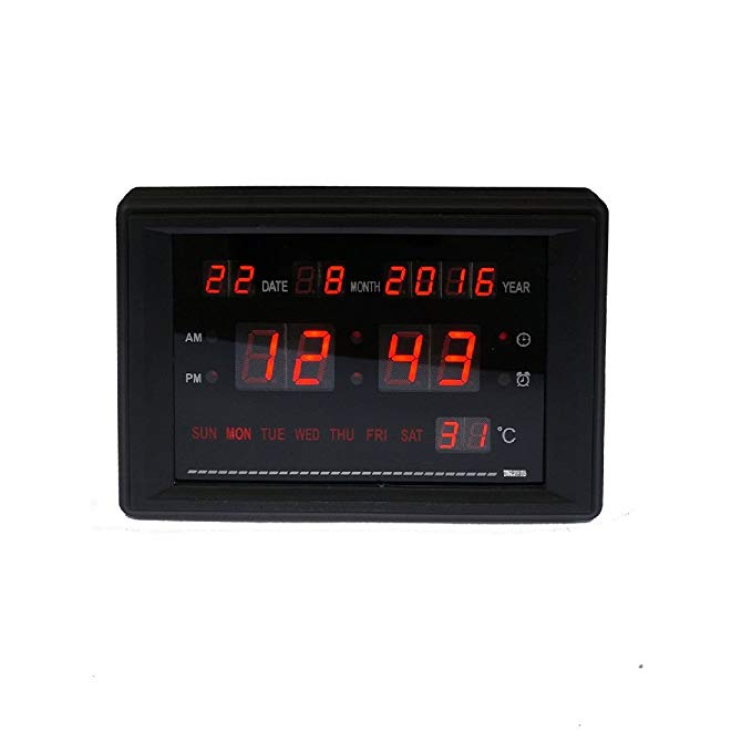 Electronic Alarm Clock LED Calendar Clock With Time Date Week And Temperature