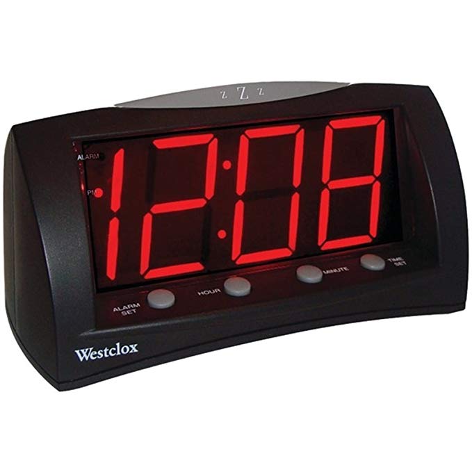 Westclox 66705 Digital Alarm Clock 1.8 LED Display Oversize Snooze Black Consumer electronics