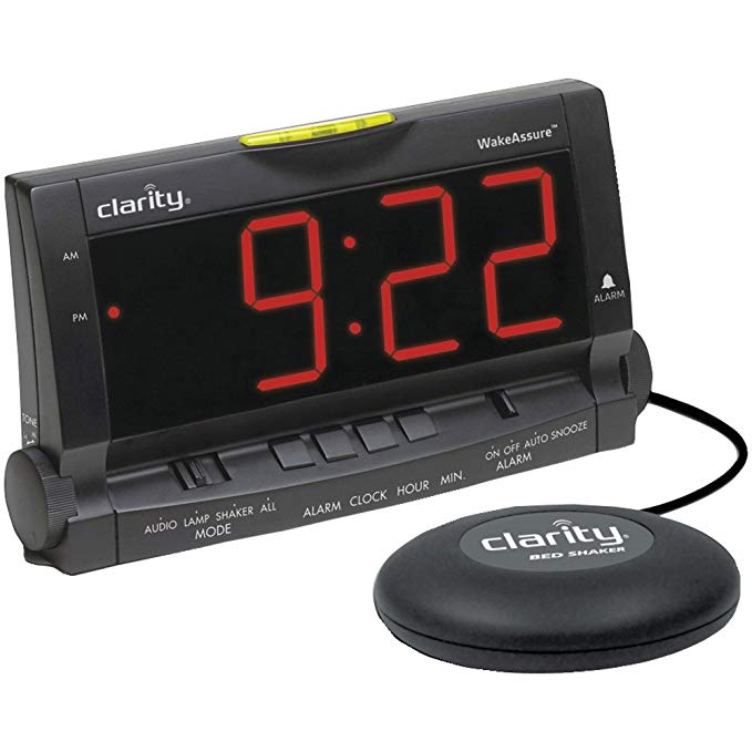 Clarity Wake Assure Alarm Clock 85Db - Black