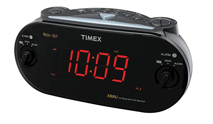 Timex T715BW3 Dual Alarm Clock Radio (Black)