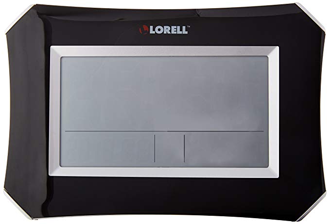 Lorell LCD Wall/Alarm Clock, 10-1/4-Inch Lunar, Silver/Black