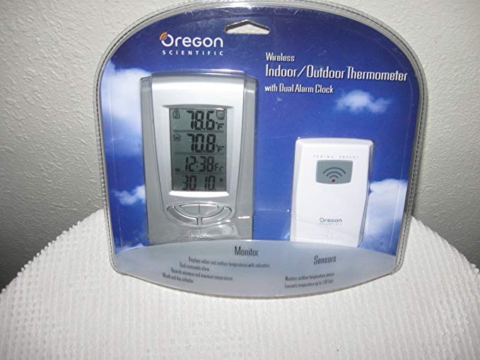 Oregon Scientific RAR188 Wireless Indoor/Outdoor Thermometer with Alarm Clock