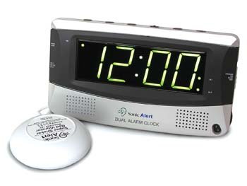 Alimed Sonic Boom Alarm Clock with Dual Alarm and Bed Shaker