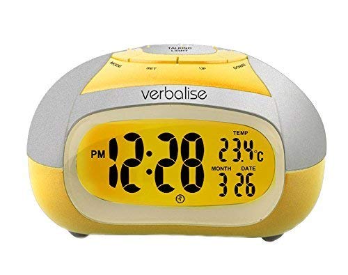 Verbalise Talking Alarm Clock With Temperature, Female Voice