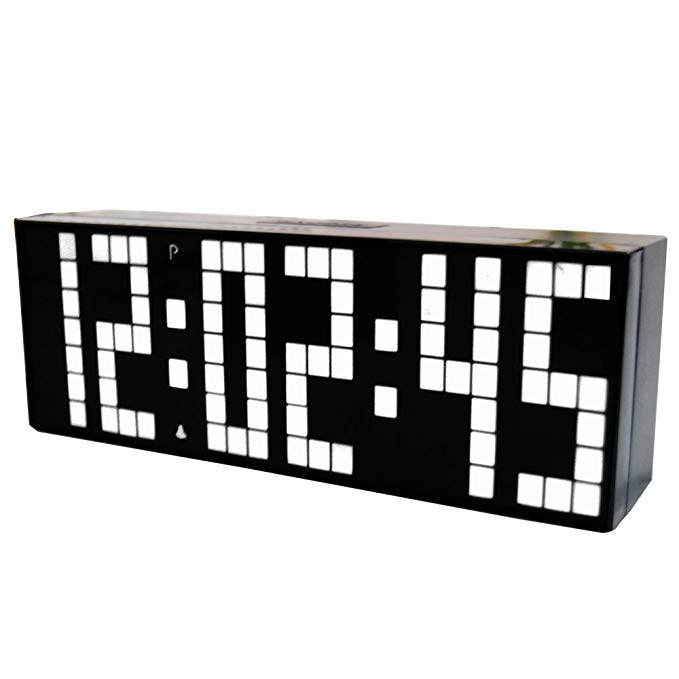 CHKOSDA Remote Control Multi-function Silent Led Alarm Desk Clock Timer, Calendar, Cycle display(White)