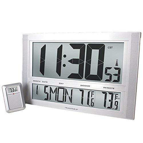 Control 1087 Traceable GIANT-DIGITS Radio Atomic Clock with Ambient/Remote Temperature