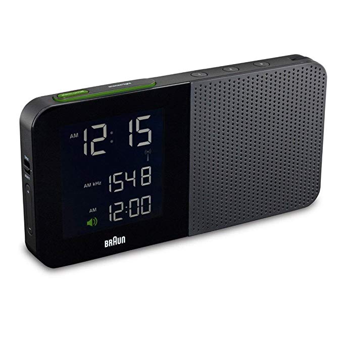 Braun Digital AM/FM Radio Alarm Clock - BNC-10 - Black with AC Adaptor