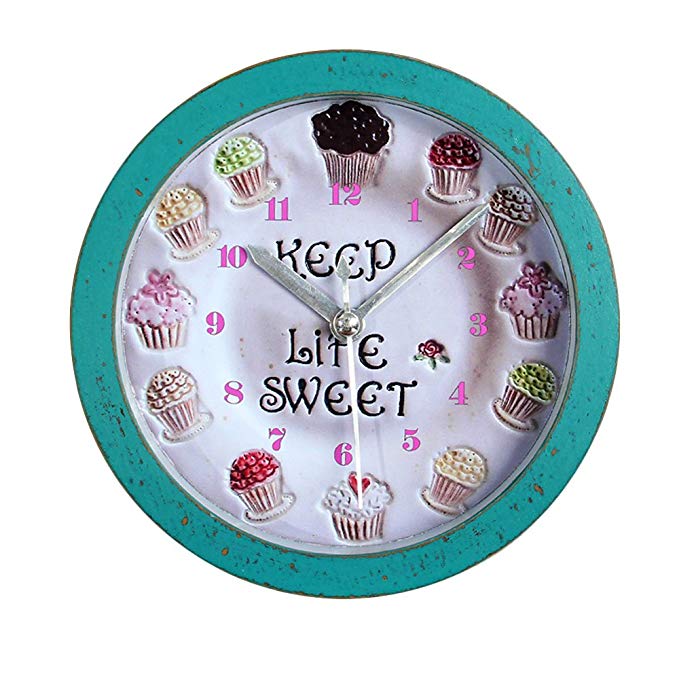 Baidecor Creative Cupcake Alarm Clock for Home Decor Blue 5